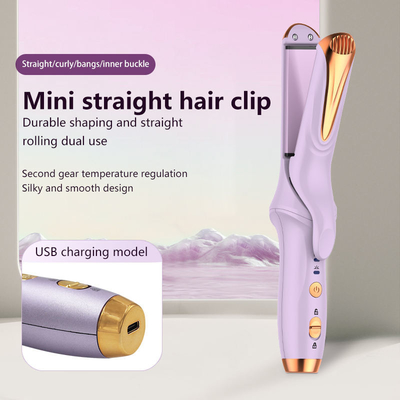 Saç kıvrımlı taşınabilir 2 in 1 Saç düzleyici ve kıvrımlı LED sıcaklık kablosuz seramik saç bakımı ve stil demir