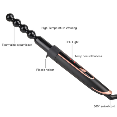 25mm 32mm Elektrikli Saç Bigudi Bukle Maşası, Değiştirilebilir Fıçılar ile